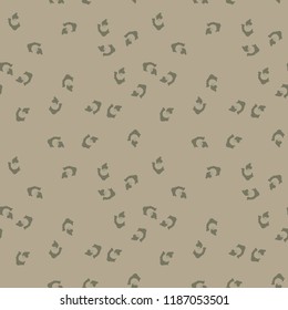 UFO military camouflage seamless pattern in different shades of beige and green colors. Seamless repeat forest or desert camo pattern, urban camoflauge, background, paintball or strikeball print