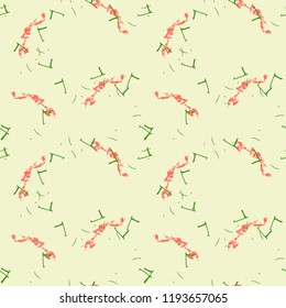 UFO military camouflage seamless pattern in yellow, red and different shades of green colors. Seamless repeat camo pattern, glamour urban camoflauge, background, paintball or strikeball print
