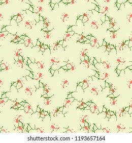 UFO military camouflage seamless pattern in yellow, red and different shades of green colors. Seamless repeat camo pattern, glamour urban camoflauge, background, paintball or strikeball print