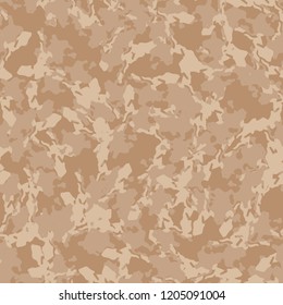 UFO military camouflage seamless pattern in different shades of beige and brown colors. Seamless repeat camo pattern, desert or urban camoflauge, background, sand paintball or strikeball print