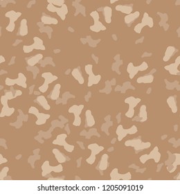 UFO military camouflage seamless pattern in different shades of beige and brown colors. Seamless repeat camo pattern, desert or urban camoflauge, background, sand paintball or strikeball print