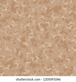 UFO military camouflage seamless pattern in different shades of beige and brown colors. Seamless repeat camo pattern, desert or urban camoflauge, background, sand paintball or strikeball print