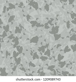 UFO military camouflage seamless pattern in different shades of grey color. Seamless repeat winter camo pattern, snow urban camoflauge, background, concrete paintball or strikeball print