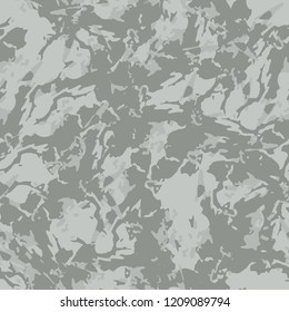 UFO military camouflage seamless pattern in different shades of grey color. Seamless repeat winter camo pattern, snow urban camoflauge, background, concrete paintball or strikeball print
