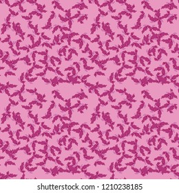 UFO military camouflage seamless pattern in different shades of pink color. Seamless repeat glamour camo pattern, fashion urban camoflauge, background, rose paintball or strikeball print