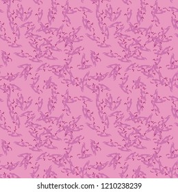 UFO military camouflage seamless pattern in different shades of pink color. Seamless repeat glamour camo pattern, fashion urban camoflauge, background, rose paintball or strikeball print