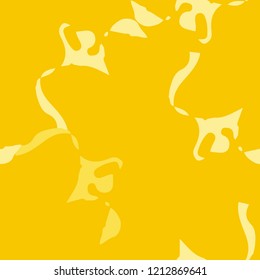 UFO military camouflage seamless pattern in different shades of yellow color. Seamless repeat camo pattern, fashion urban camoflauge, background, bright paintball or strikeball print