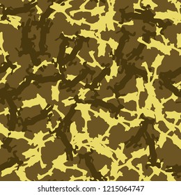 UFO military camouflage seamless pattern in different shades of green and yellow colors. Seamless repeat camo pattern, marsh or urban camoflauge, swamp background, paintball or strikeball print