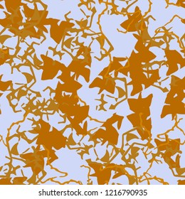 UFO military camouflage seamless pattern in different shades of brown, orange and light blue colors. Seamless repeat camo pattern, urban camoflauge, background, paintball or strikeball print