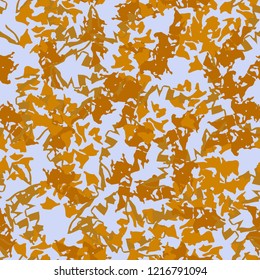 UFO military camouflage seamless pattern in different shades of brown, orange and light blue colors. Seamless repeat camo pattern, urban camoflauge, background, paintball or strikeball print