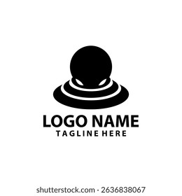 ufo octopus logo design vector