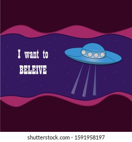 Ufo Abducts Cow Vector Illustration Stock Vector (Royalty Free ...