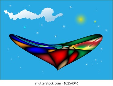 UFO on the sky