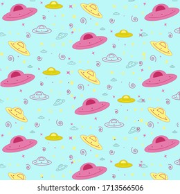 Ufo pattern, great design for any purposes. Space pattern