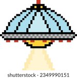 UFO pixel vector image or clipart