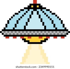 UFO-Pixel-Vektorbild oder Clipart-Kunst