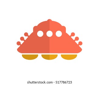 ufo plane vehicle transport transportation conveyance logo image vector icon