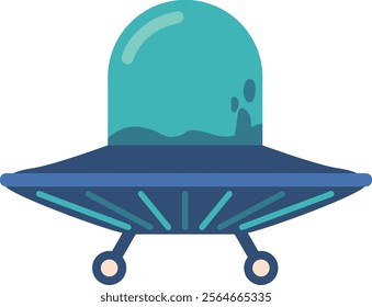 UFO plate toy vector illustration