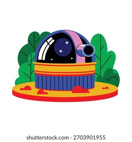 UFO Pond Flat Vector Illustration EPS 10 File