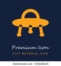 Ufo premium material ui ux isolated vector icon in navy blue and orange colors svg