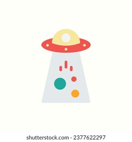 ufo, pull, alien abduction flat icon, isolated icon in light background, perfect for website, blog, logo, graphic design, social media, UI, mobile app