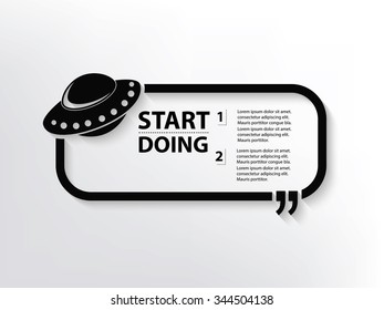 UFO Quotation Mark Speech Bubble, design
