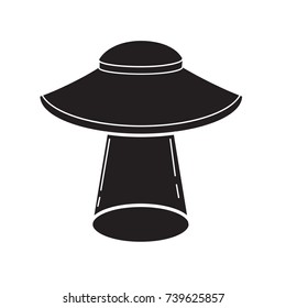 ufo rays icon flat black