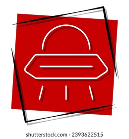 ufo red banner in frame. Vector illustration.