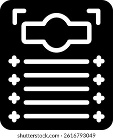 UFO Report Glyph Vector Icon Design