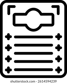 UFO Report Line Vector Icon Design