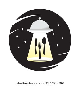 UFO Restaurant Vector, Restaurant Logo, Restaurant Icon, Restaurant Design