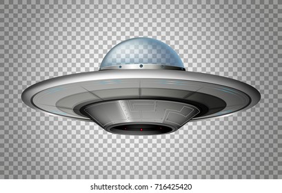 UFO in round shape illustration