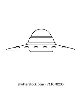 ufo saucer spaceship vehicle object icon