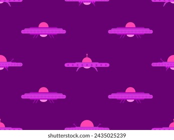 Ufo seamless pattern in flat style. Background with alien spaceships and space flying saucers. Alien spaceships. Design for print, banners and advertising. Vector illustration