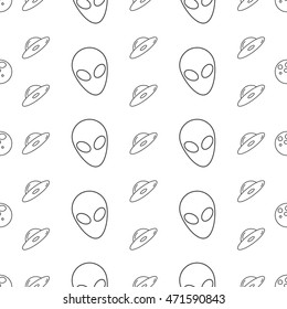 Ufo seamless pattern.vector illustration for your business.For the packaging of your product