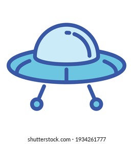 Ufo ship icon. Outline ufo ship vector icon for web design isolated on white background