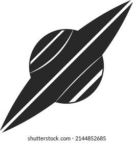 The UFO ship. A plate with space aliens. Vector illustration isolated on a white background.