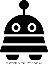 UFO Signal Glyph Vector Icon Design