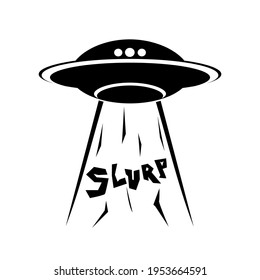 ufo silhouette with suction light