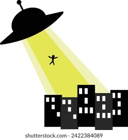 UFO sillhouete
attract someone in town