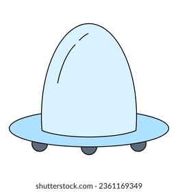 UFO simple element flat vector collection illustration space cosmic astronaut theme spaceship