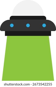 Ufo Raum Astronomie Symbol Vektorgrafik Flach