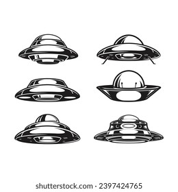 ufo space logo vector illustration