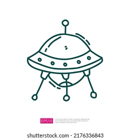 UFO Space Ship Doodle Icon