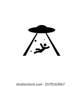 Ufo space ship icon flat vector design