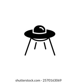 Ufo space ship icon flat vector design