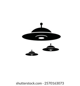 Ufo space ship icon flat vector design