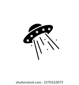 Ufo space ship icon flat vector design