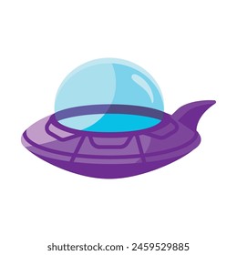 ufo space ship isolated design