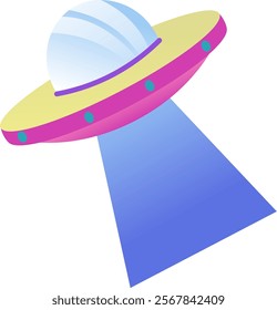 UFO Space Ship Vector Illustration